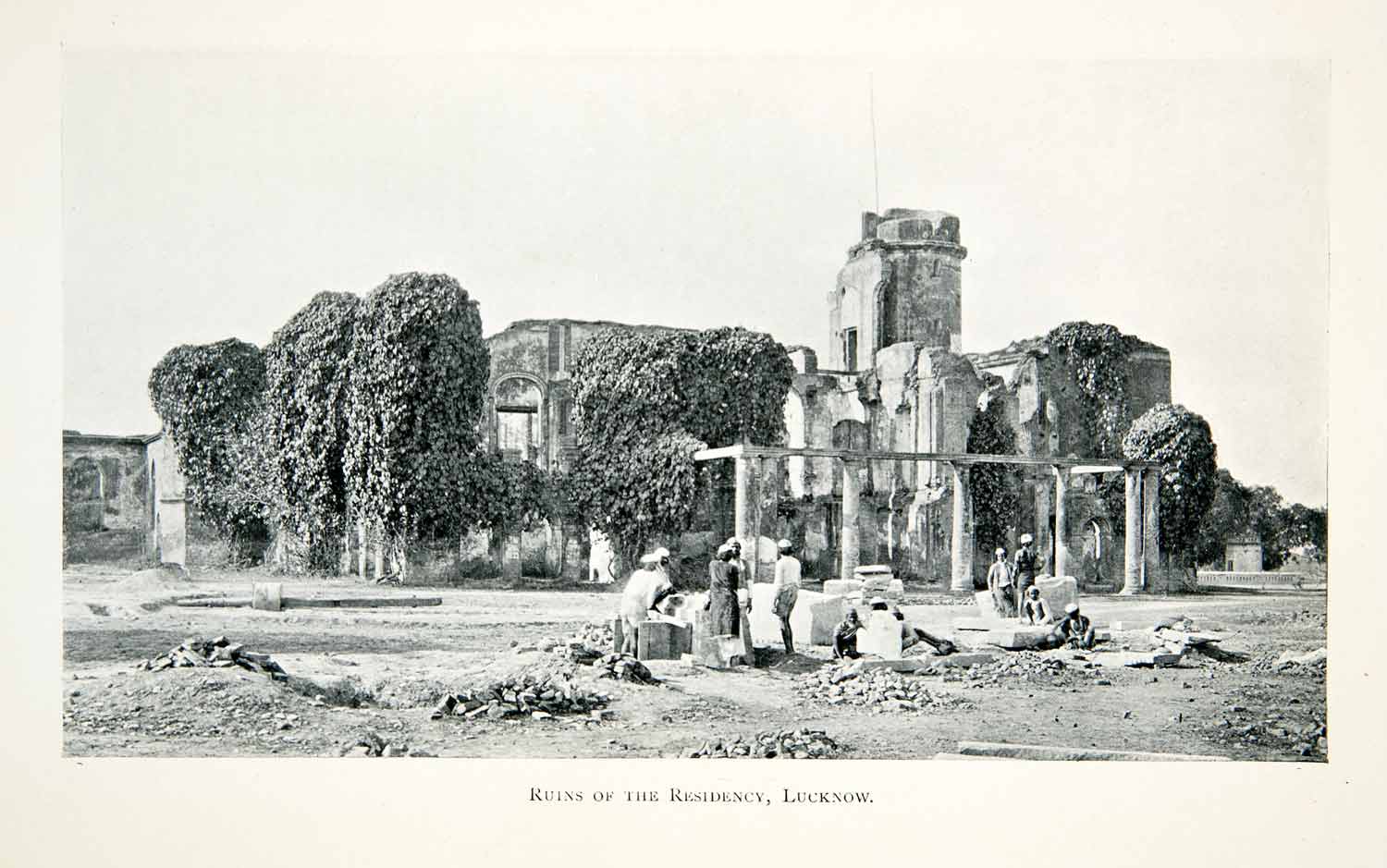 1906 Print Ruins Residency Lucknow India Nawab Oudh Nawab Saadat Ali Khan XGMB8