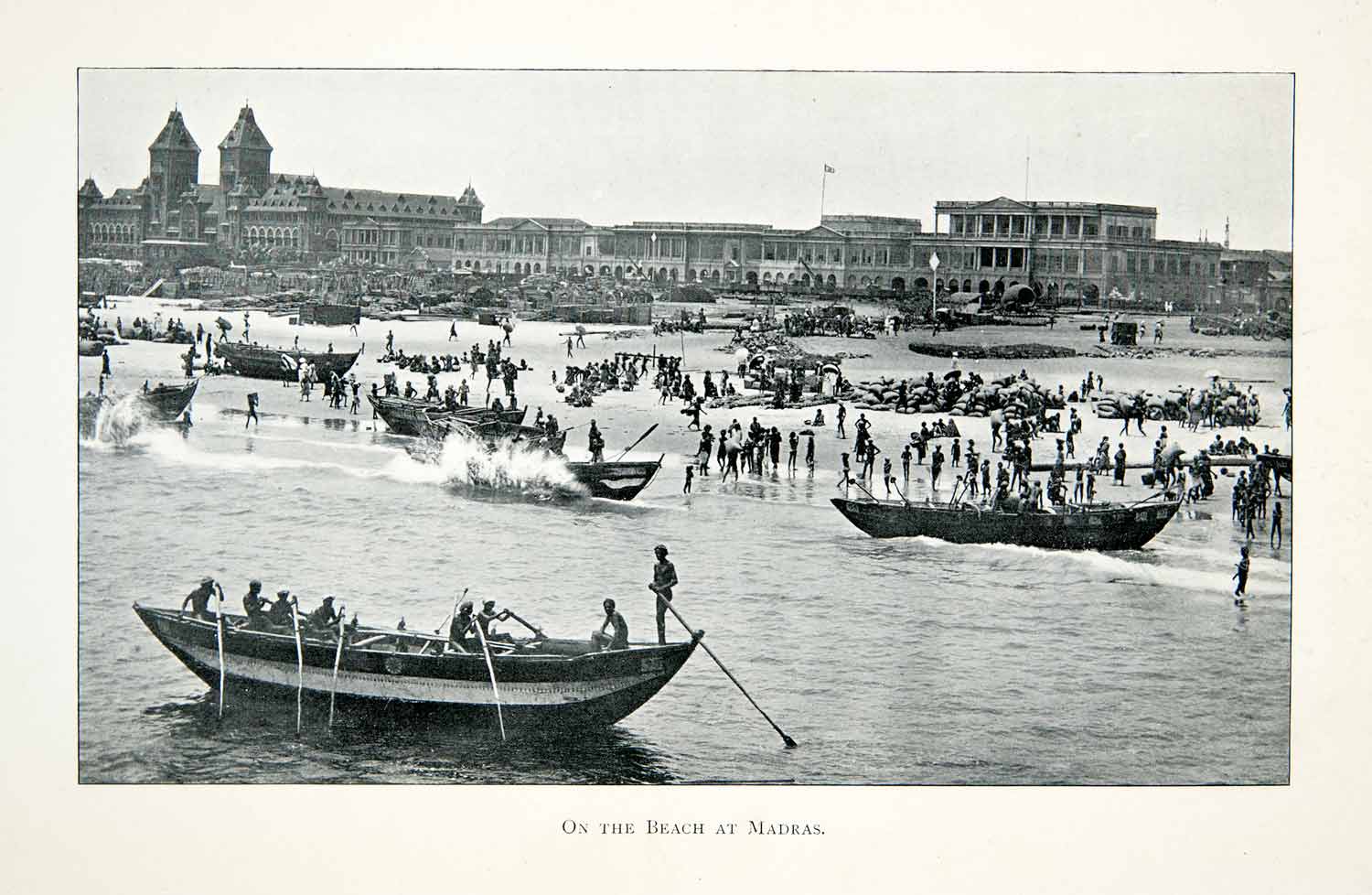 1906 Print Beach Madras India Tamil Nadu Capital Coromandel Coast Bay XGMB8