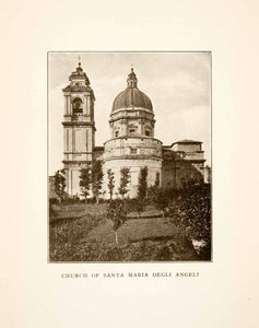 1907 Print Assisi Basilica Santa Maria Degli Angeli Bell Tower Dome XGMB9
