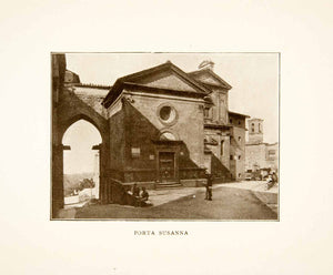1907 Print Porta Susanna Perugia Historical Landmark Italy Umbria Archway XGMB9