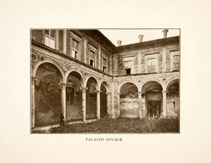 1907 Print Colonnade Palazzo Ducale Palace Gubbio Italy Umbria Historic XGMB9