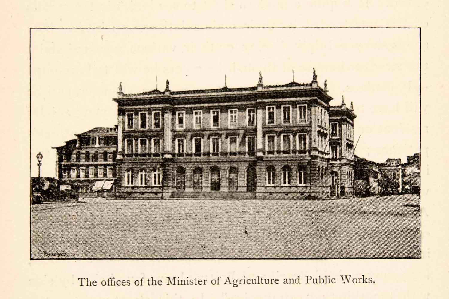 1886 Print Architecture Offices Minister Agriculture Public Works XGMC6