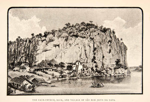 1887 Print Cave Church Rock Village Sao Bom Jesus Da Lapa Brazil Francisco XGMC7