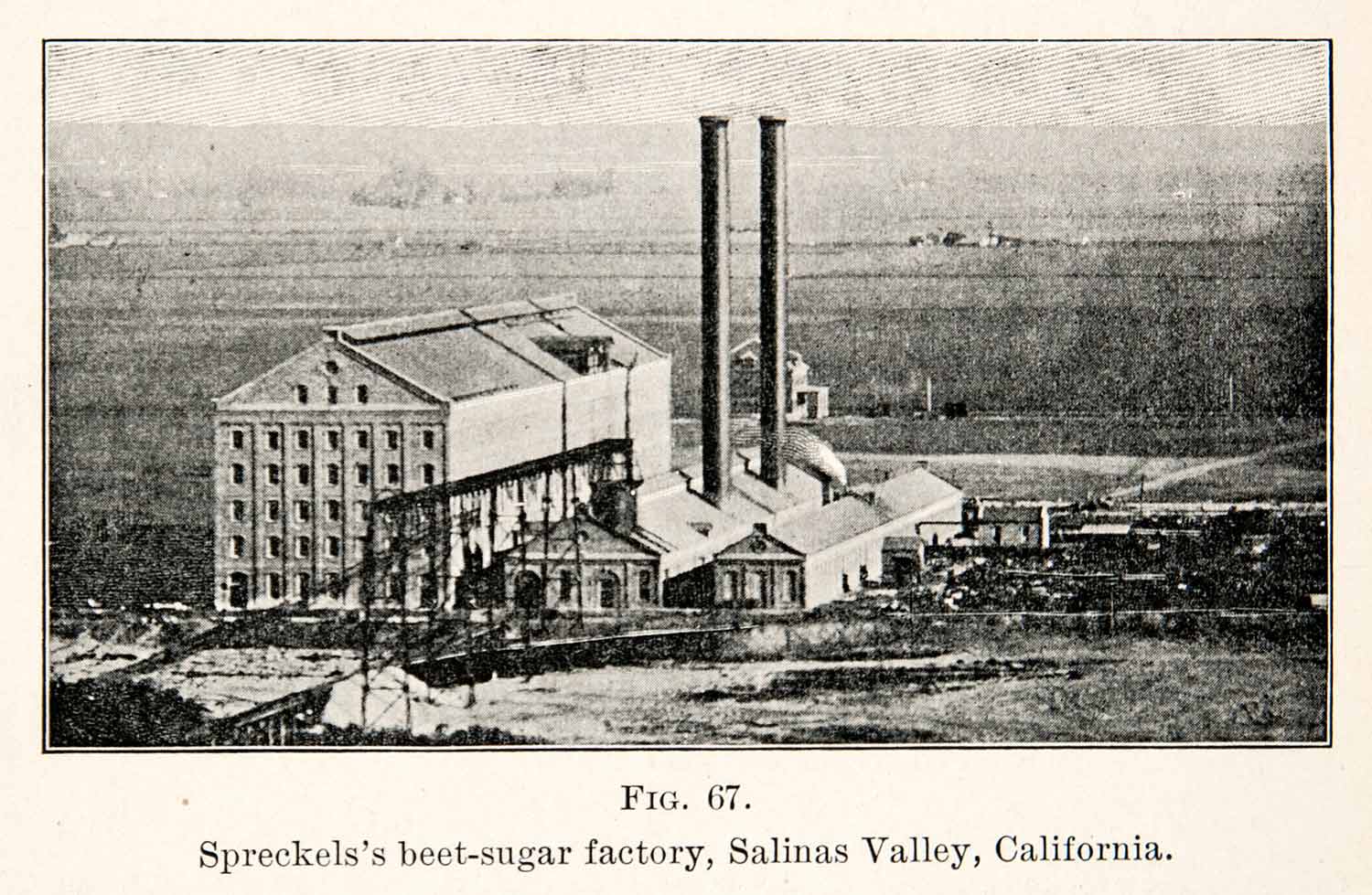 1908 Print Spreckels Beet Sugar Factory Salinas Valley California Claus XGMC9