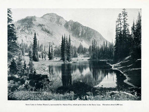 1910 Print Snow Lake Indian Henry's Alpine North Bend Washington Mount XGN1