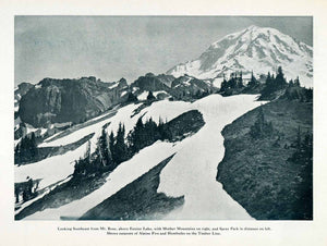 1910 Print Mt Rose Eunice Lake Mother Mountain Spray Park Alpine Firs XGN1