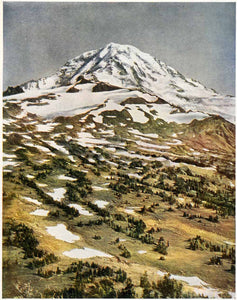 1910 Print Spray Park Fay Peak Carbon North Mowich Glacier Mount Rainier XGN1