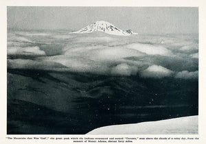 1912 Print Mount Rainier Tacoma Peak Summit Adams Washington Cascade XGN2