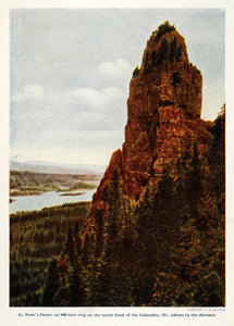 1912 Print St Peter's Dome Crag Columbia River Mt Adams Cascade Range XGN2