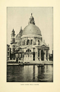 1901 Print Basilica Santa Maria della Salute Baldassare Longhena Church XGN3