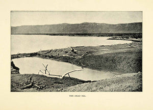 1901 Print Dead Sea Mountains Water Religion Israel Jordan West Bank XGN3