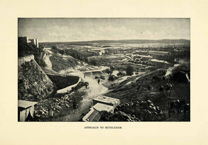 1901 Print Approach Bethlehem Landscape Road Hills Trees Religion View XGN3