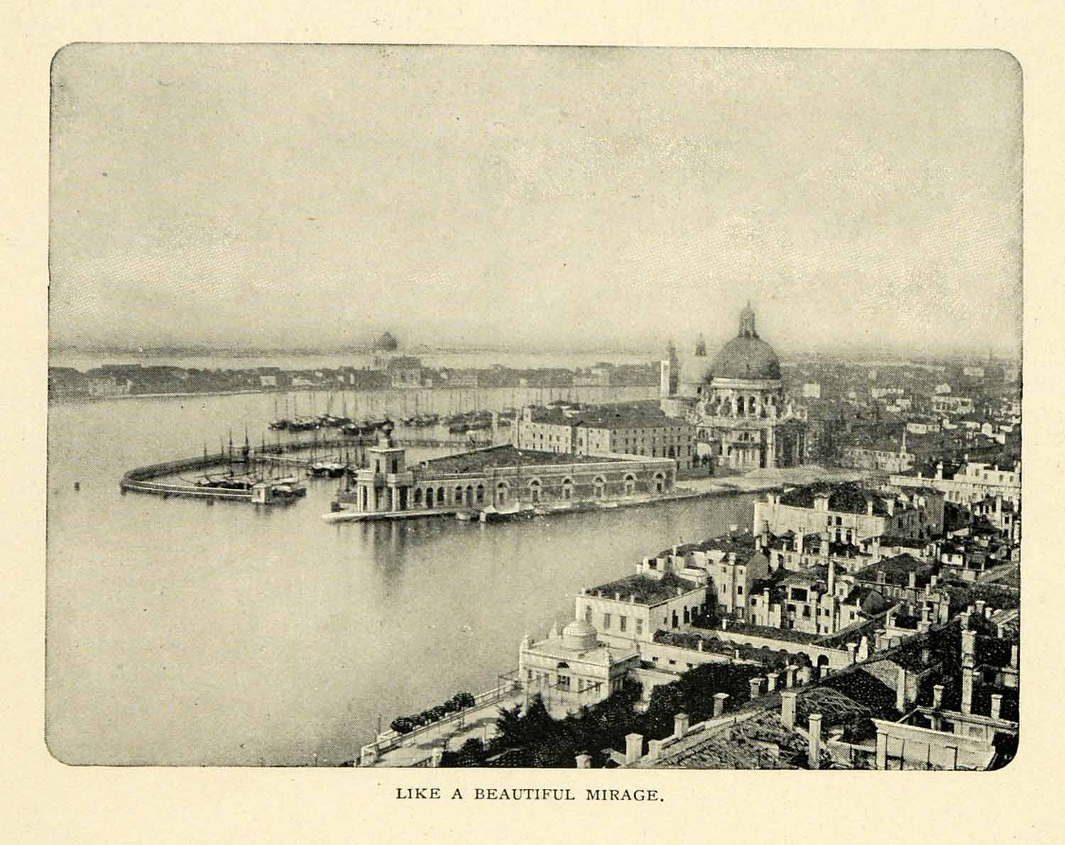 1901 Print Grand Canal Venice Italy Beautiful Mirage Cityscape Waterway XGN3