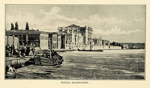 1901 Print Dolma Baghtcheh Palace Turkey XGN3