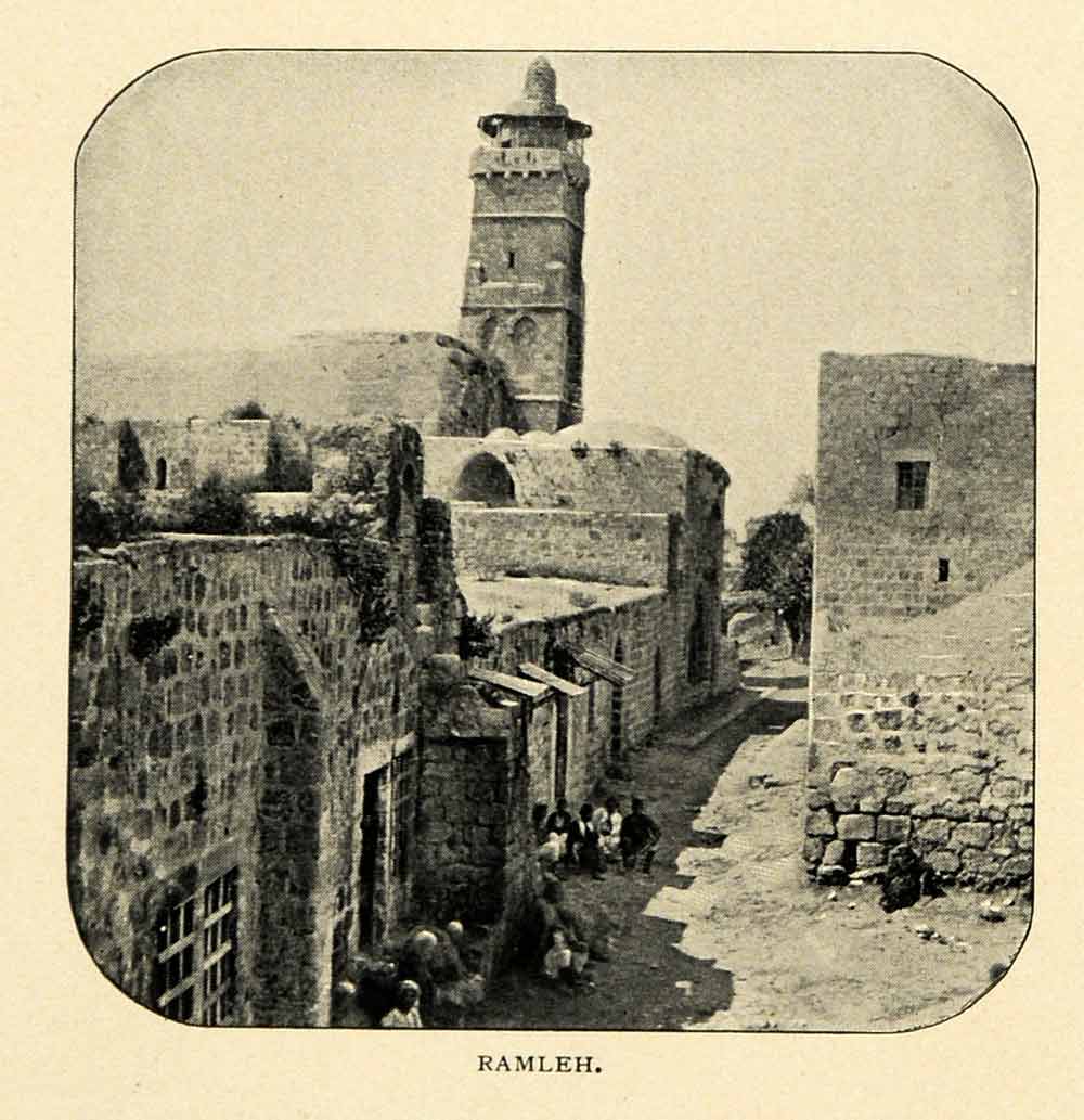 1901 Print Ramleh Ramla Via Maris Cairo Damascus Jaffa Jerusalem XGN3