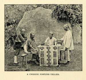1900 Print Chinese Fortune Teller China Spiritual Men Suan Ming Divination XGN4