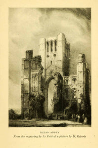 1924 Print Le Petit D. Roberts Kelso Abbey Scotland England Tironensian XGN5