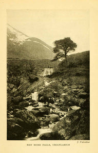 1924 Print Ben More Falls Crianlarich Stirling Perthshire Scotland England XGN5