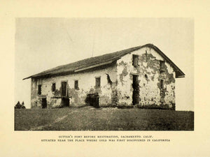 1912 Print Sutters Fort Sacremento California Gold Historic Park Pre XGN7