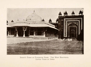 1924 Print Fatehpur Sikri India Mughal Architecture Sufi Saint Salim XGN9
