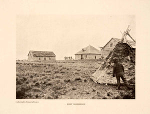 1913 Halftone Print Canada Fort McPherson Teepee Cabins Peel River XGNA1
