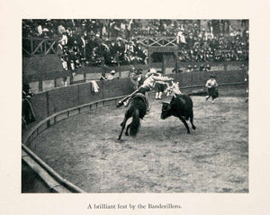1902 Halftone Print Feat Banderillero Bullfight Picador Matador Stadium XGNA5