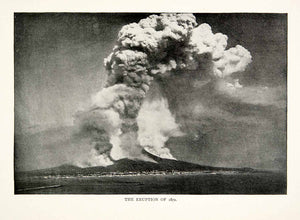 1902 Print Mount Vesuvius Eruption Gulf Naples Italy Stratovolcano Monte XGNB6