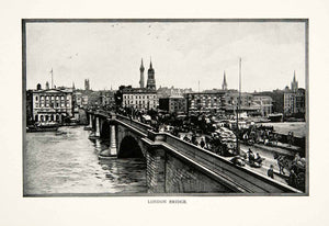 1902 Print London Bridge England United Kingdom Southwark Cannon Street XGNB6