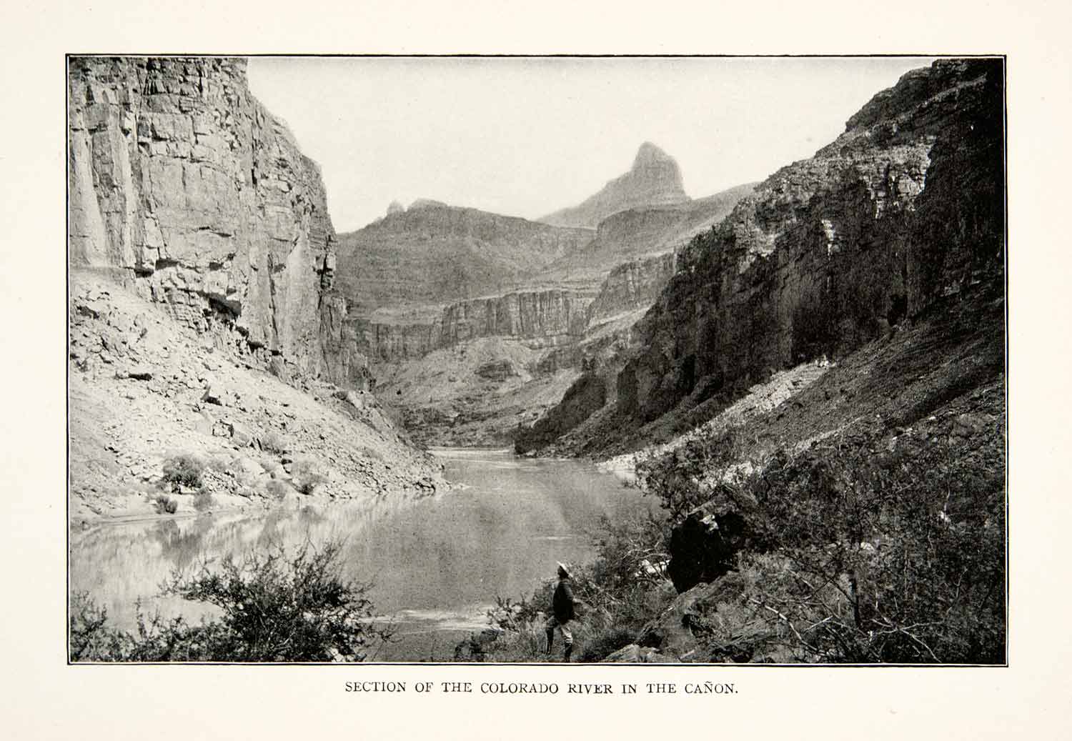 1902 Print Colorado River Grand Canyon Earth Gulf Arizona United States XGNB6
