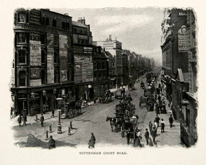 1902 Print Tottenham Court Road London England Westminster Camden United XGNB6