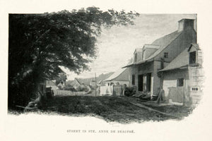 1902 Print Sainte-Anne-de-Beaupre Quebec Canada Street House Dormer XGNB7