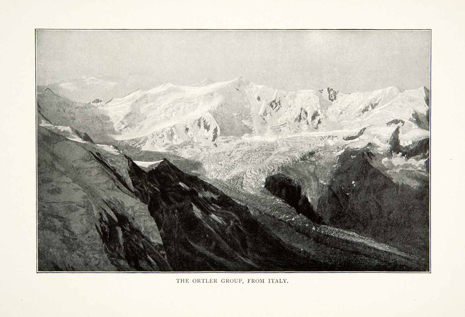 1905 Print Ortler Group Alps South Tyrol Italy Mountain Range Snow XGNB8