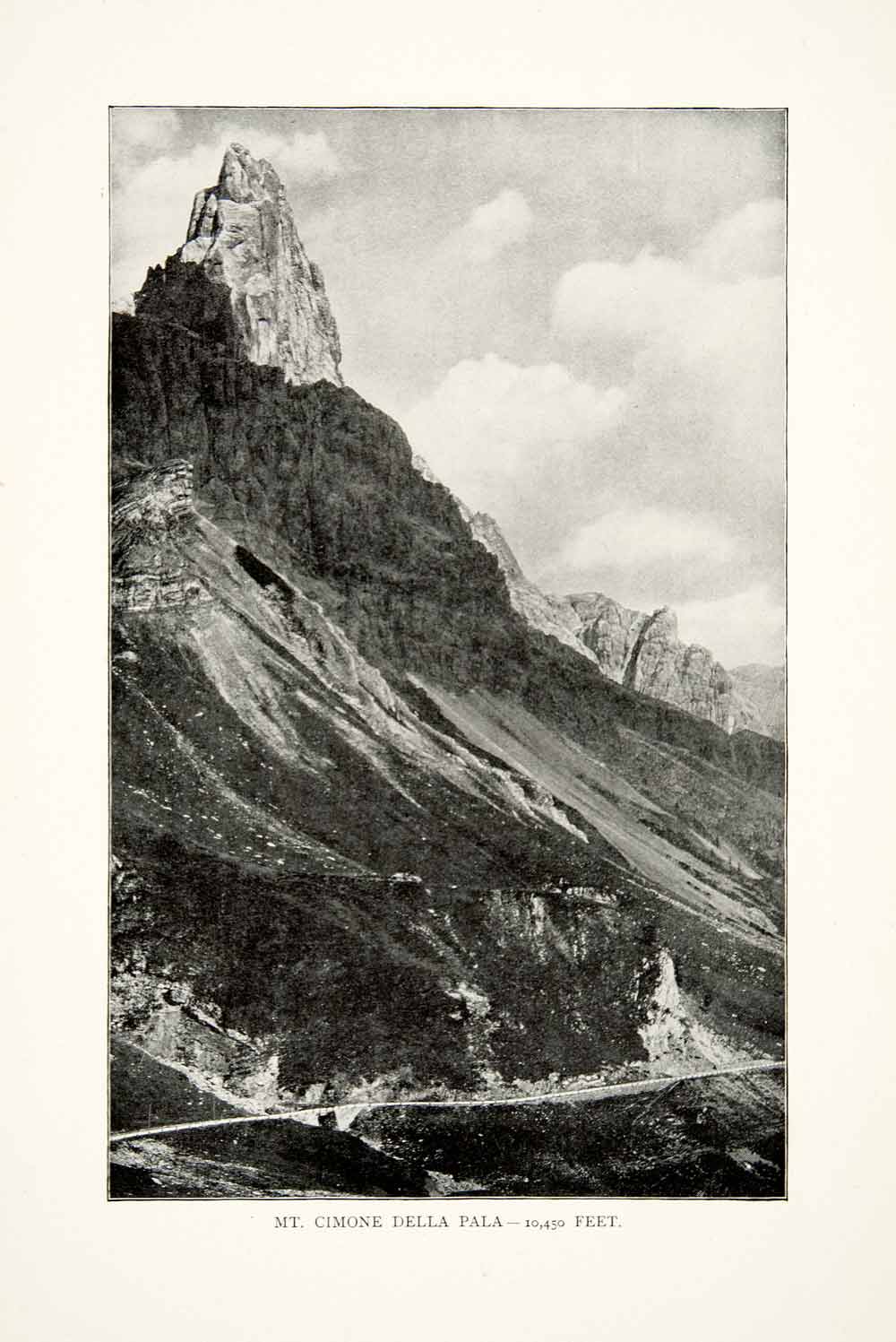 1905 Print Mount Cimone Pala Apennines Italy Rock Formation Mountain XGNB8