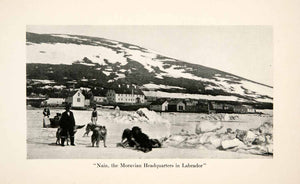 1907 Print Nain Newfoundland Labrador Canada Moravian Mission Church XGNC3