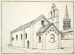 1881 Print Saint John Baptist Trau Trogir Dalmatia Croatia Church XGNC6