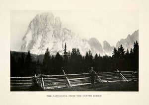 1926 Print Langkofel Convin Boden Dolomites Mountain Range Italy Peak XGNC7