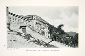 1912 Print Monastery Santa Scolastica Subiaco Ripley, Dorothy Benedictine XGNC9