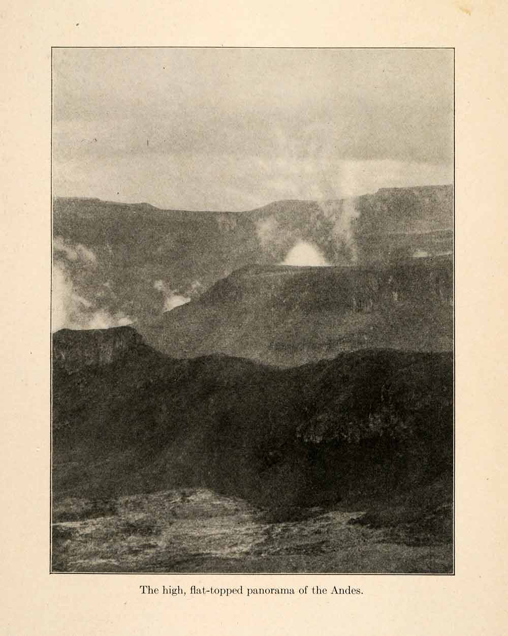 1919 Halftone Print Flat Topped Panorama Andes Mountains Florencia Caqueta XGO2