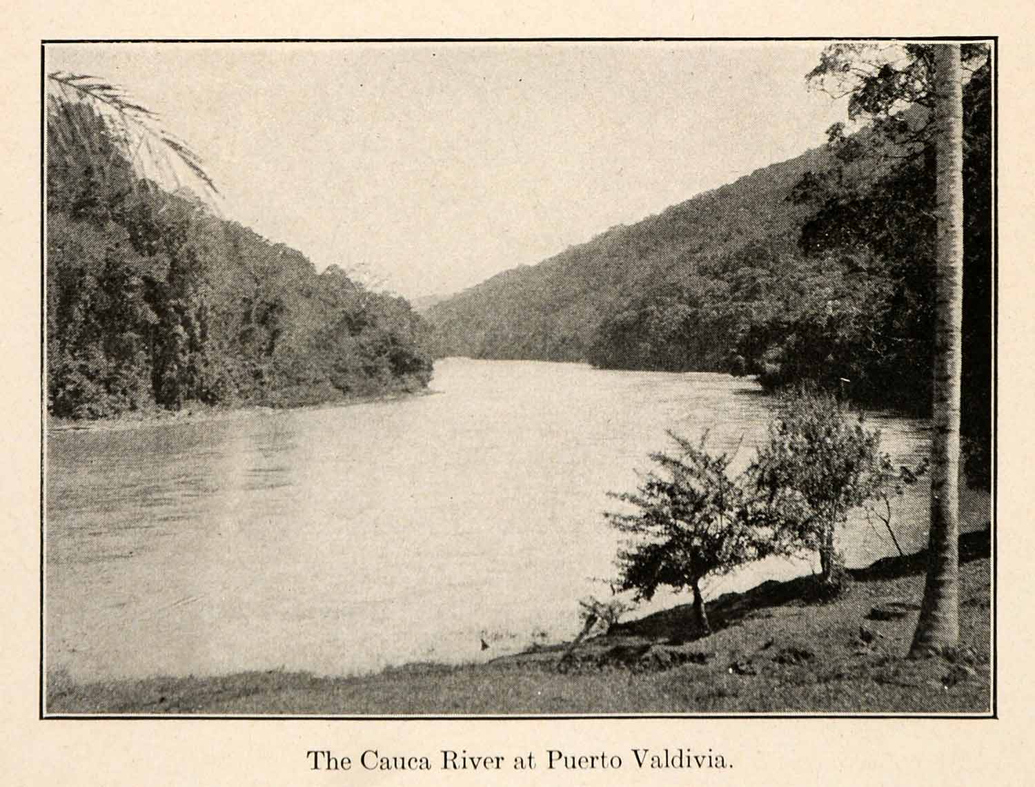 1919 Halftone Print Puerto Valdivia Antioquia Cauca River Colombia South XGO2