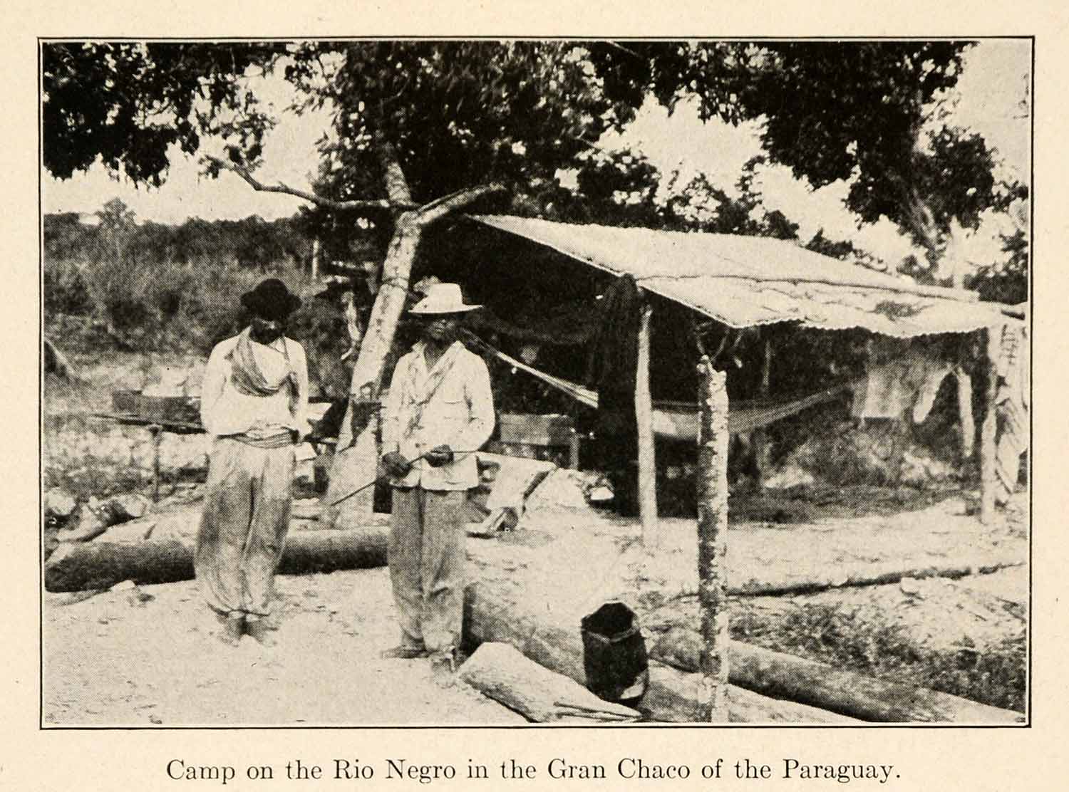 1919 Halftone Print Locals Camp Rio Negro Gran Chaco Rio De La Plata XGO2