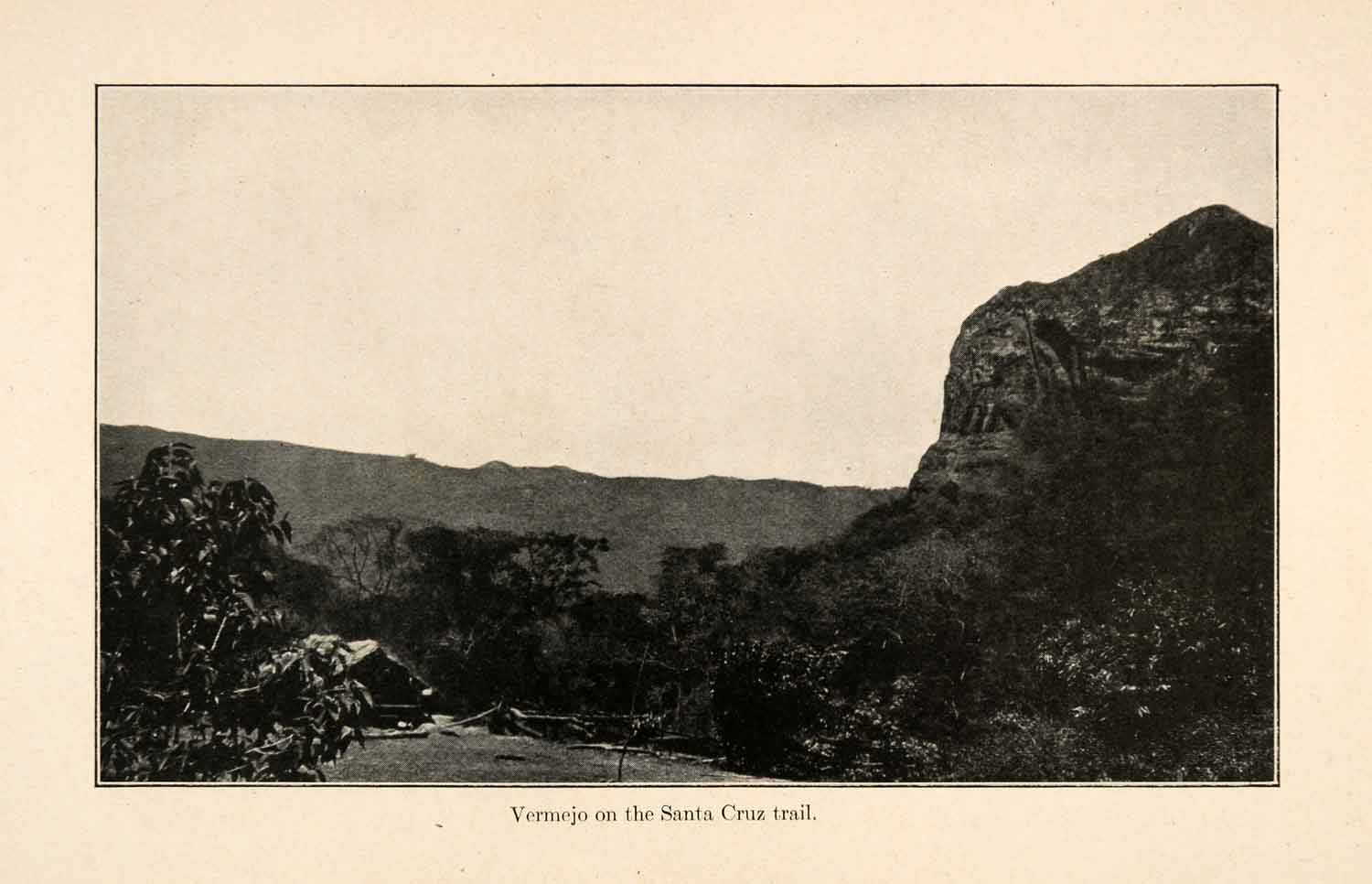 1919 Halftone Print Vermejo Yunga Santa Cruz Trail Bolivia Andes Mountains XGO2