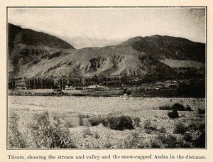 1919 Halftone Print Andes Mountain Tilcara Argentina Village Jujuy Region XGO2