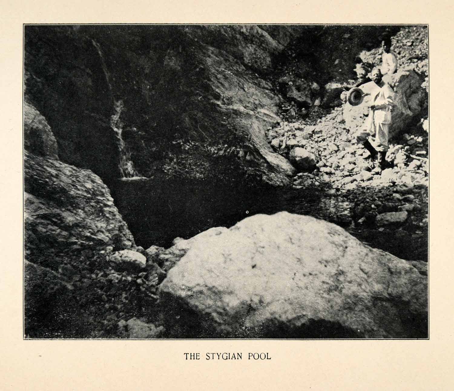 1904 Print Stygian Pool Costume Styx Greece Archeologist Rufus Richardson XGO3
