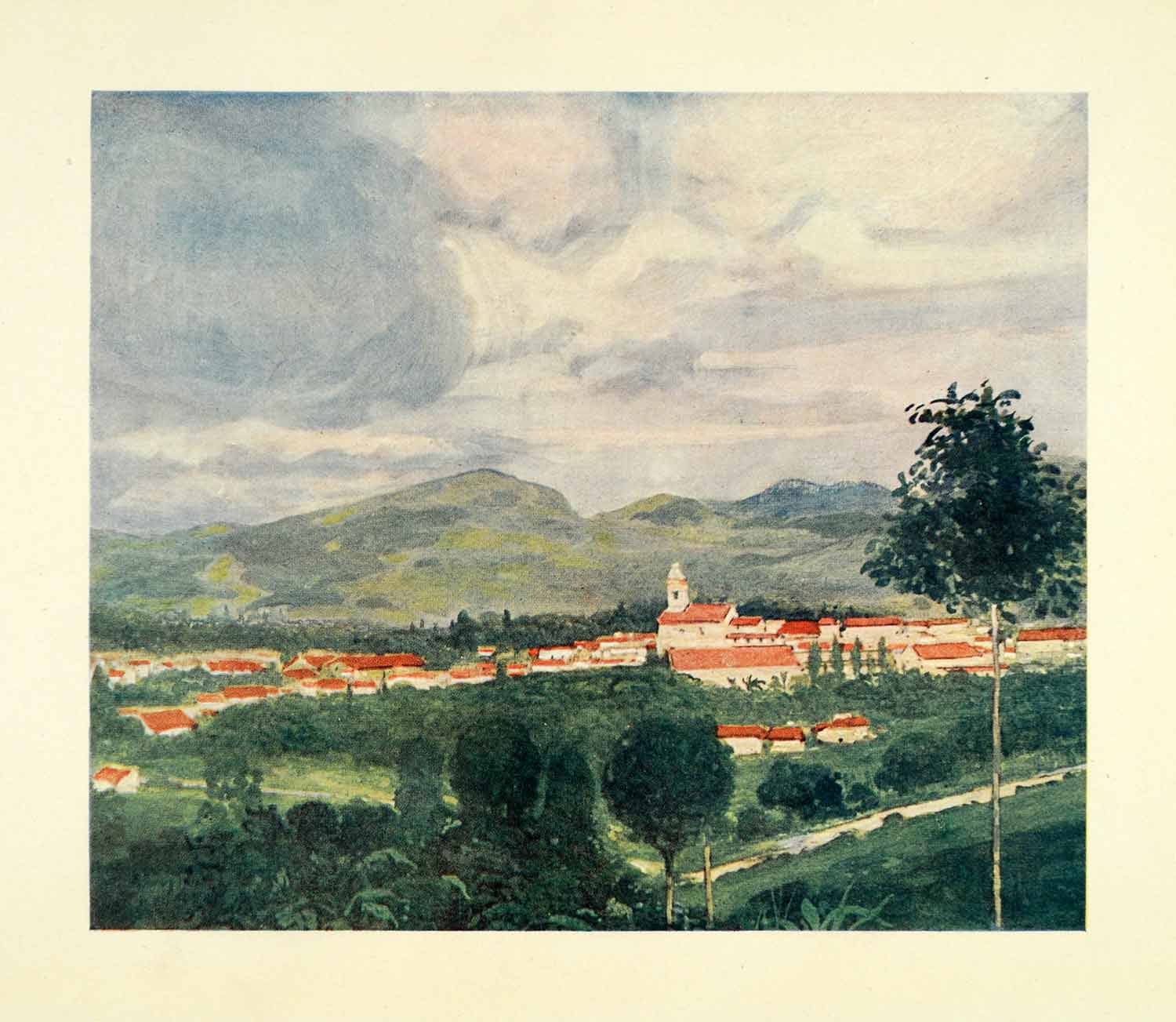 1912 Print Archibald Steveson Forrest Landscape Art Porciuncula Brazil Cityscape