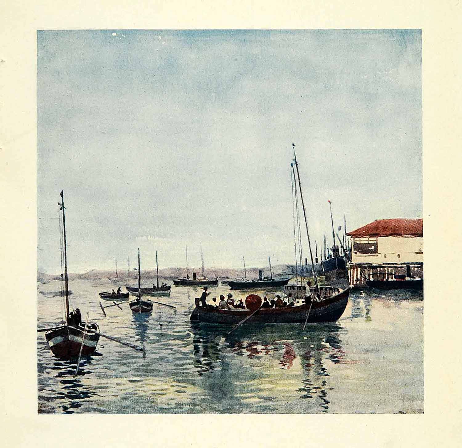 1912 Print Archibald Stevenson Forrest Art Bahia Brazil Port Ships Nautical