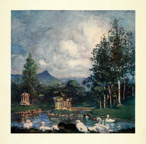 1912 Print Archibald Stevenson Forrest Art Gardens Dom Pedro II Palace Brazil