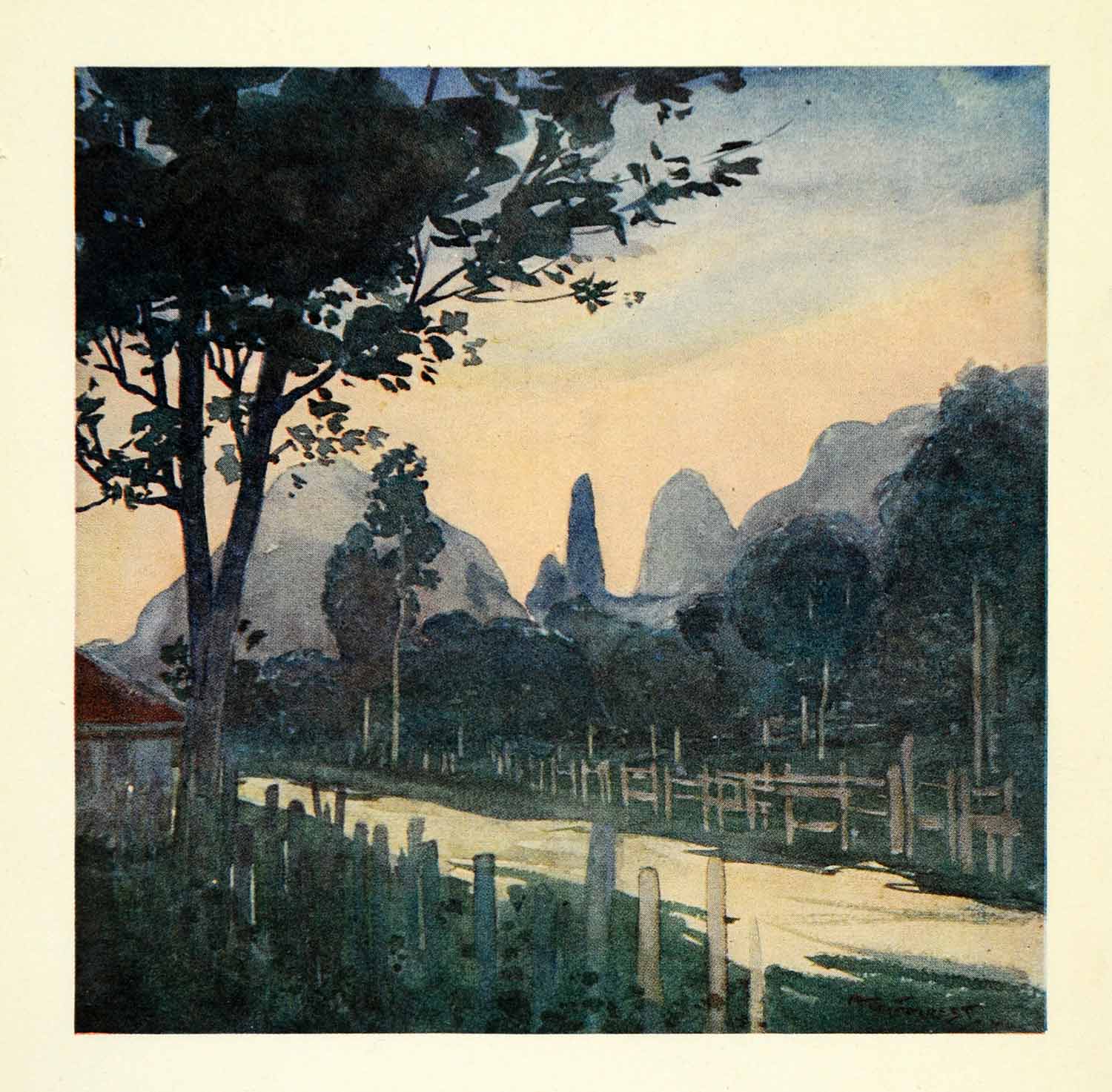 1912 Print Archibald Stevenson Forrest Art Organ Mountains Teresopolis Brazil