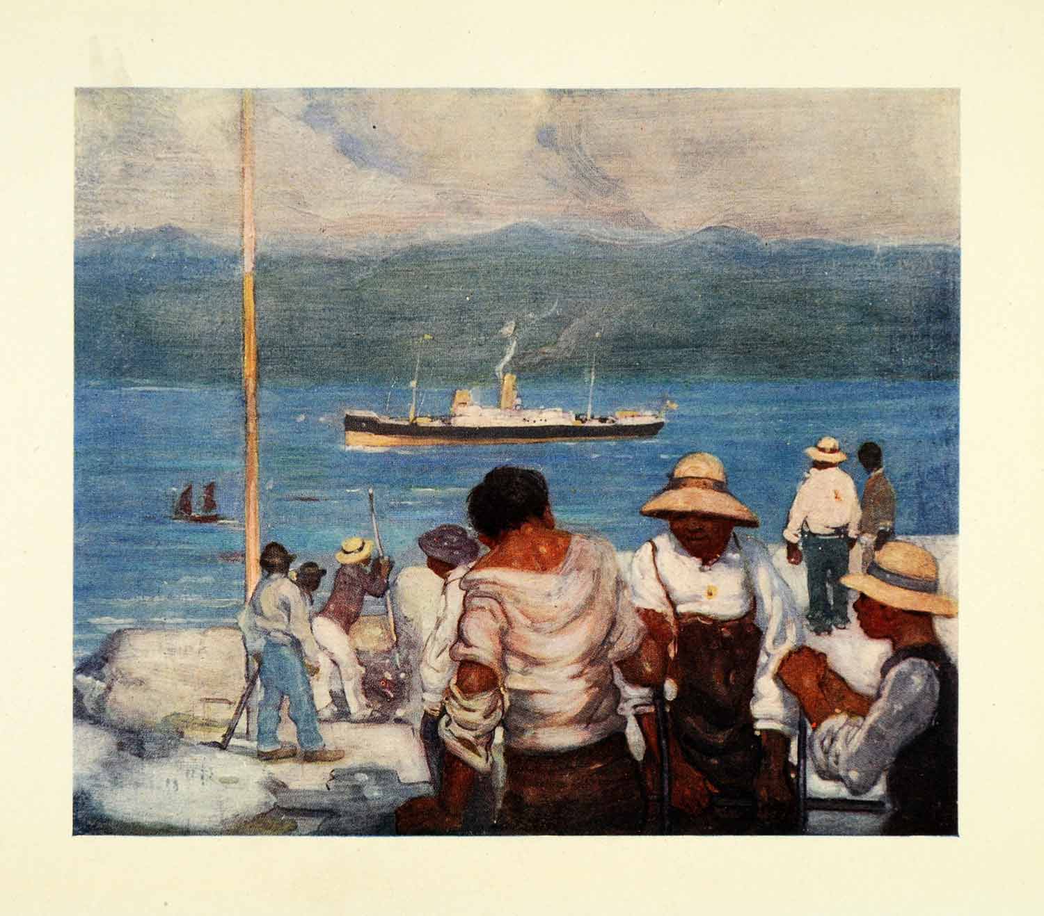 1912 Print Archibald Stevenson Forrest Art Rio Janeiro Harbor For Laborer Brazil