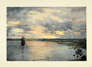 1912 Print Archibald Stevenson Forrest Art Paraguay River Sunset South America