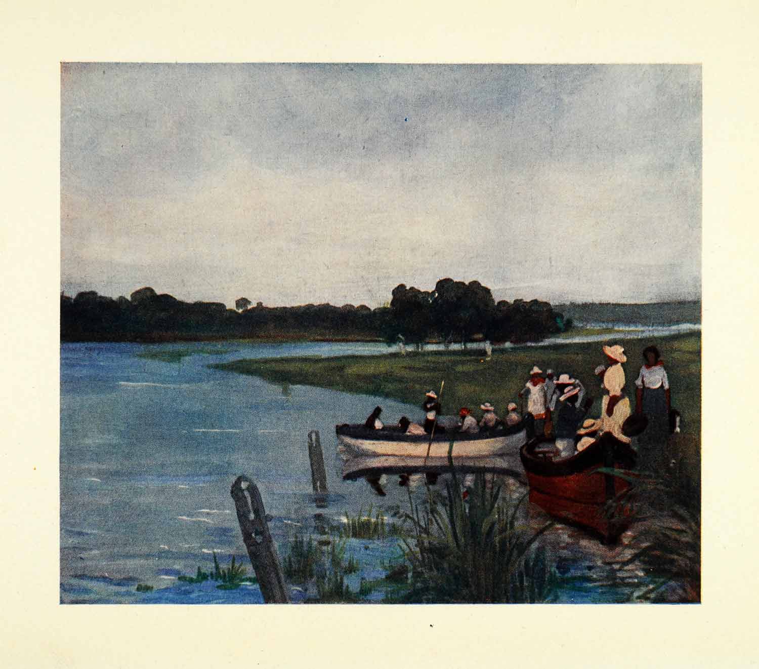 1912 Print Archibald Stevenson Forrest Art Parana River Boats South American